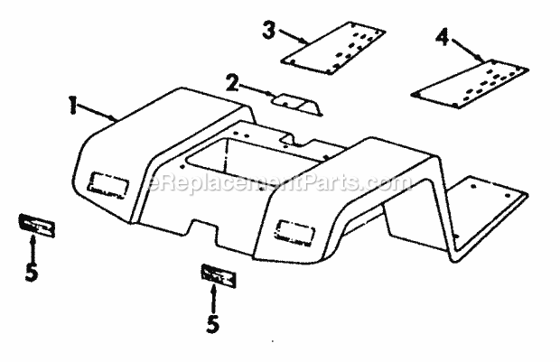 Fender & Connections Diagram and Parts List for 169 2050048U Cub Cadet Lawn Tractor